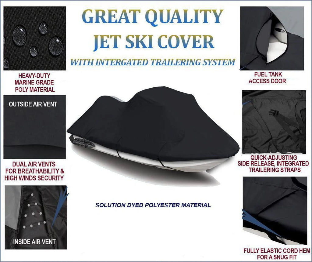 Black Jet Ski PWC Watercraft Cover U48952