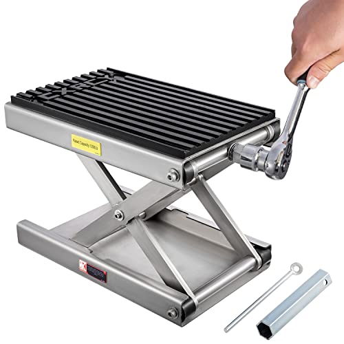 1200 LBS Steel Motorcycle Lift Scissor Jack with Wide Deck F774