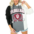 Black Color Block Pullover Hoodie E838