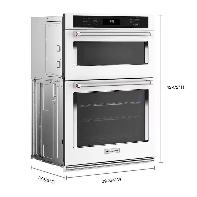Electric Wall Oven and Microwave Combo in White T7111