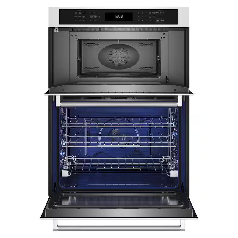 Electric Wall Oven and Microwave Combo in White T7111