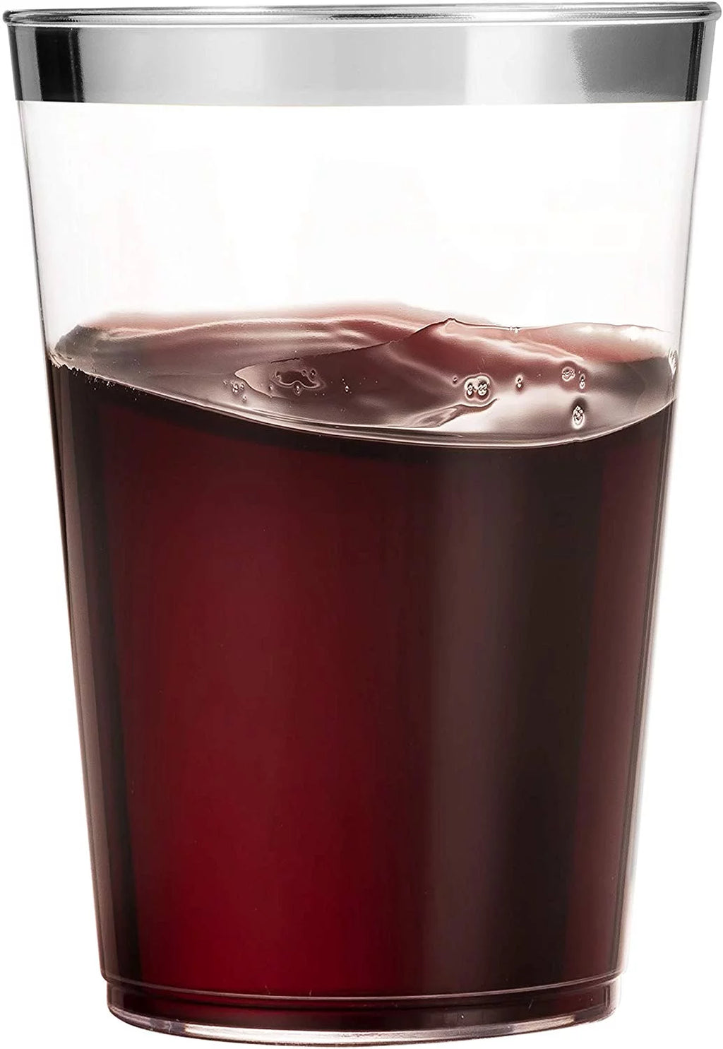 100 Silver Plastic Cups 14 Oz U40524