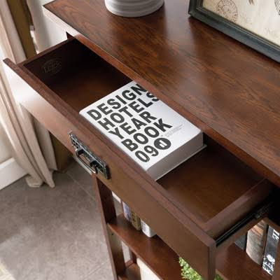 Brown Slatted Bookcase F124042