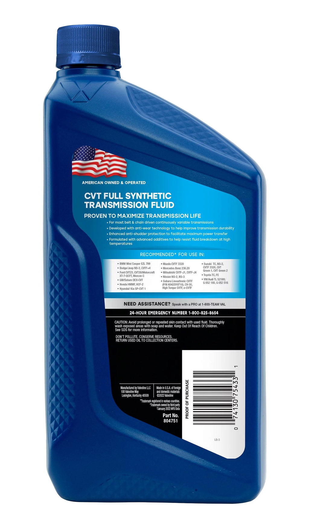 Full Synthetic Continuously Variable Transmission Fluid 1 QT W399039