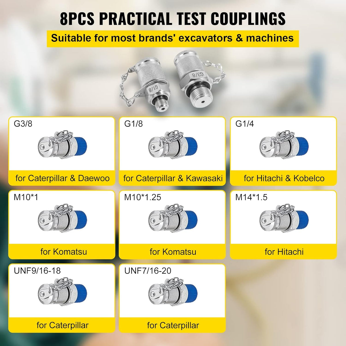 Hydraulic Pressure Test Kit 25/40/60Mpa 9 Couplings O30799
