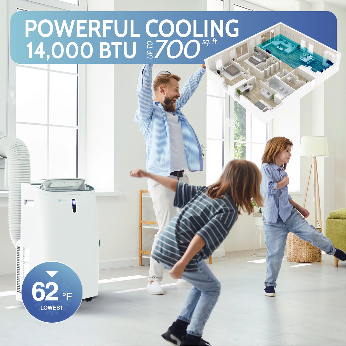 10,000 BTU Portable Air Conditioner & Dehumidifier H15434