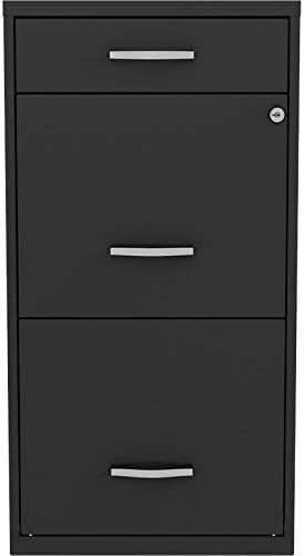 Black 3 Drawer Metal File Cabinet X10999