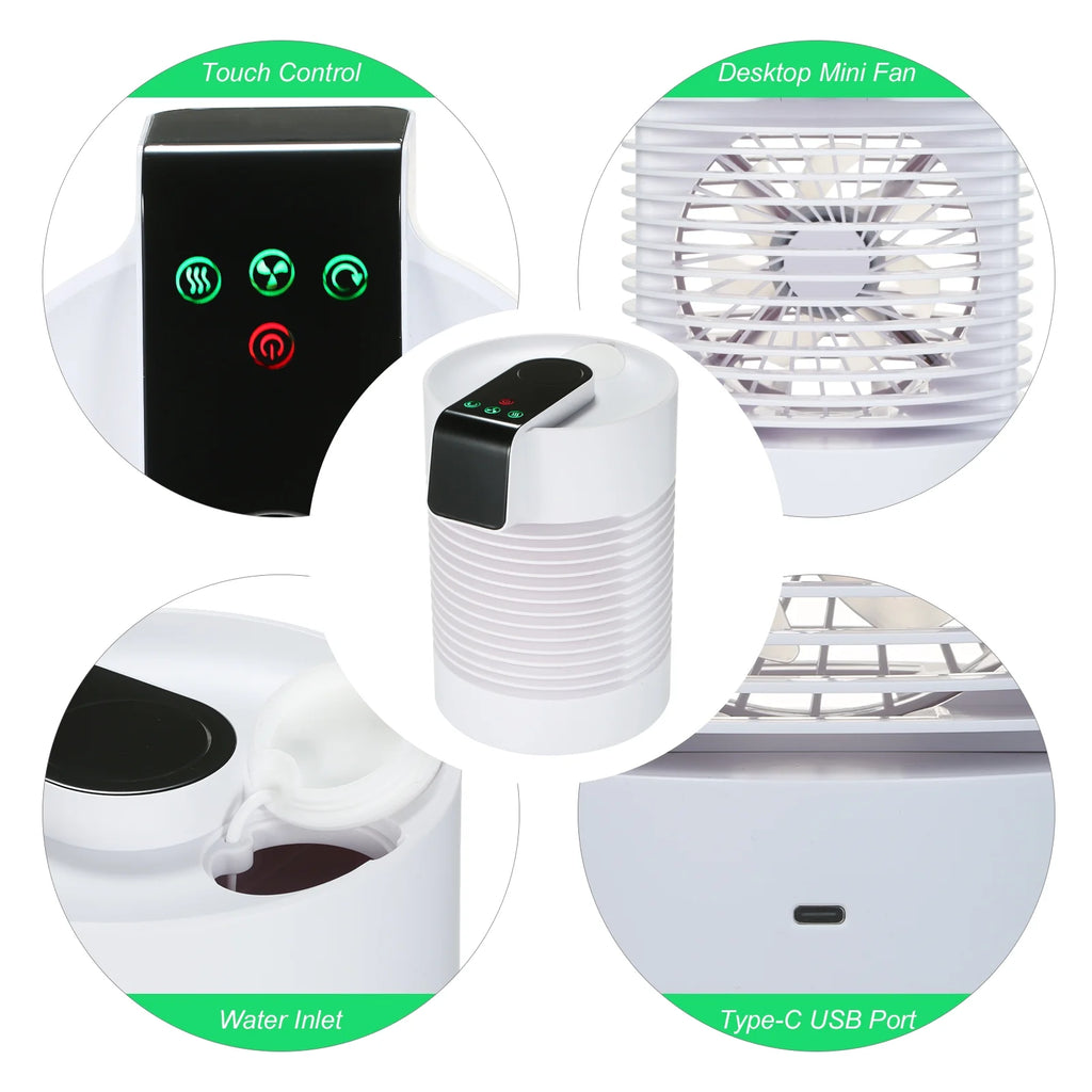 Touch Control 360-degree Rotatable Personal Air Cooler Humidifier Z561
