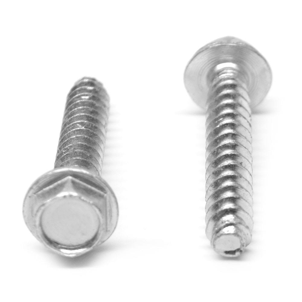 #6-19 x 1/4 Thread Rolling Screw Hex Washer Head Low Carbon Steel Zinc Plated/Wax Q3510
