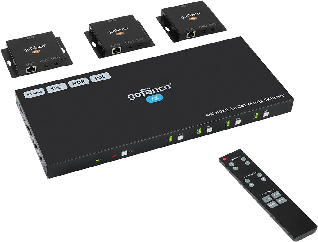 1x4 HDMI Extender Splitter 1080p Over Cat5e/Cat6/Cat7 Ethernet Cable B37969