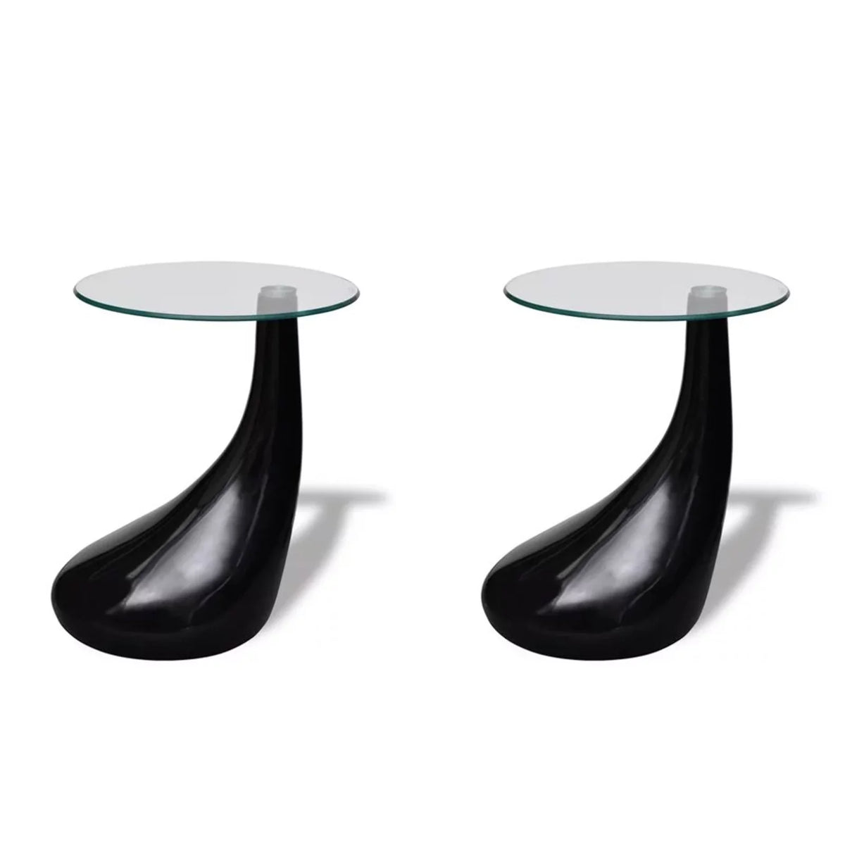 Set of 2 Round Glass Top Coffee Table P32917