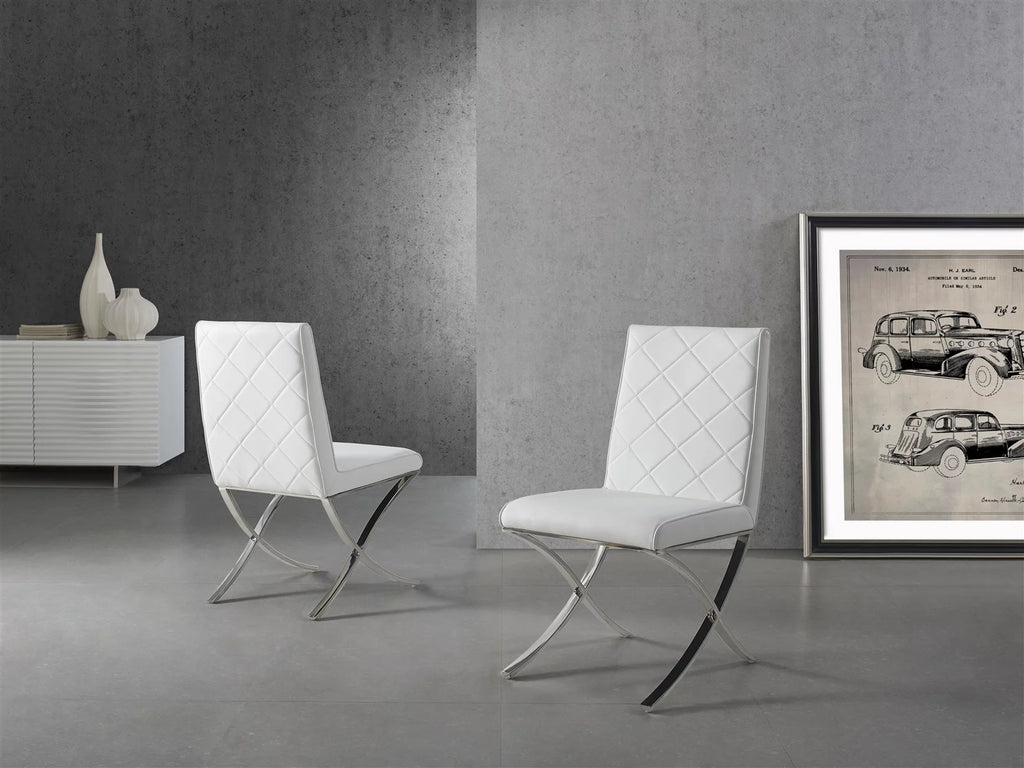White Faux Leather Dining Chair R836640