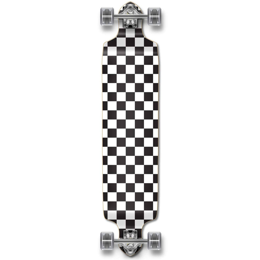 Checker White Drop Down Longboard Complete I80543