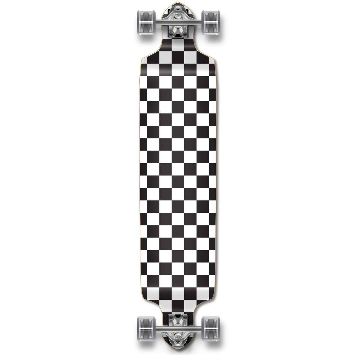 Checker White Drop Down Longboard Complete I80543