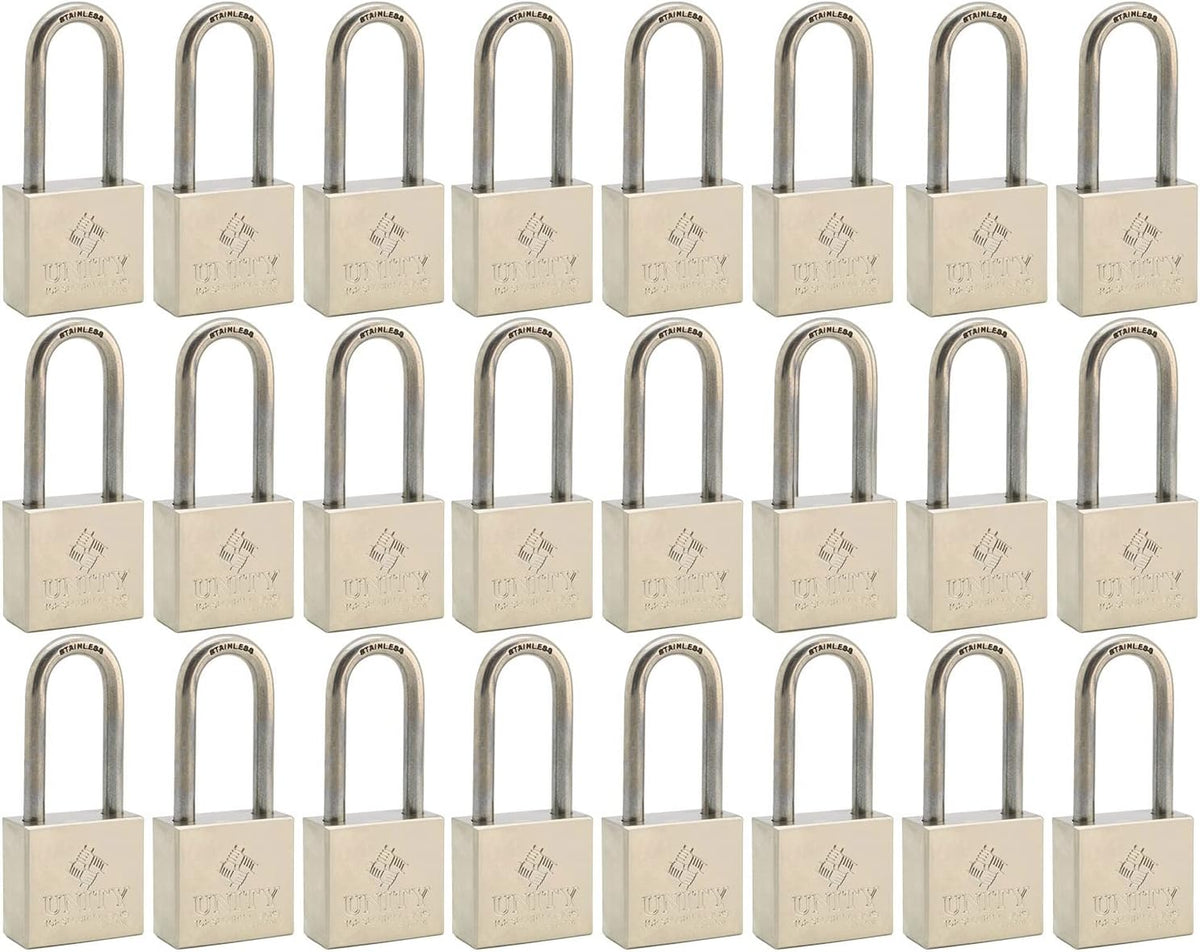 24 Pack Brass Keyed Alike Padlock with Long Shackle R57968