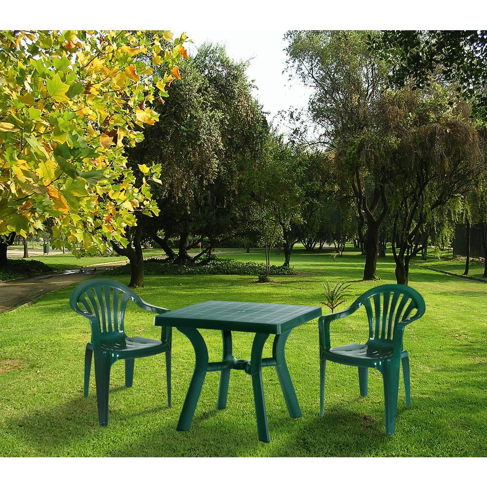 Green 31 inch Resin Square Dining Table J990