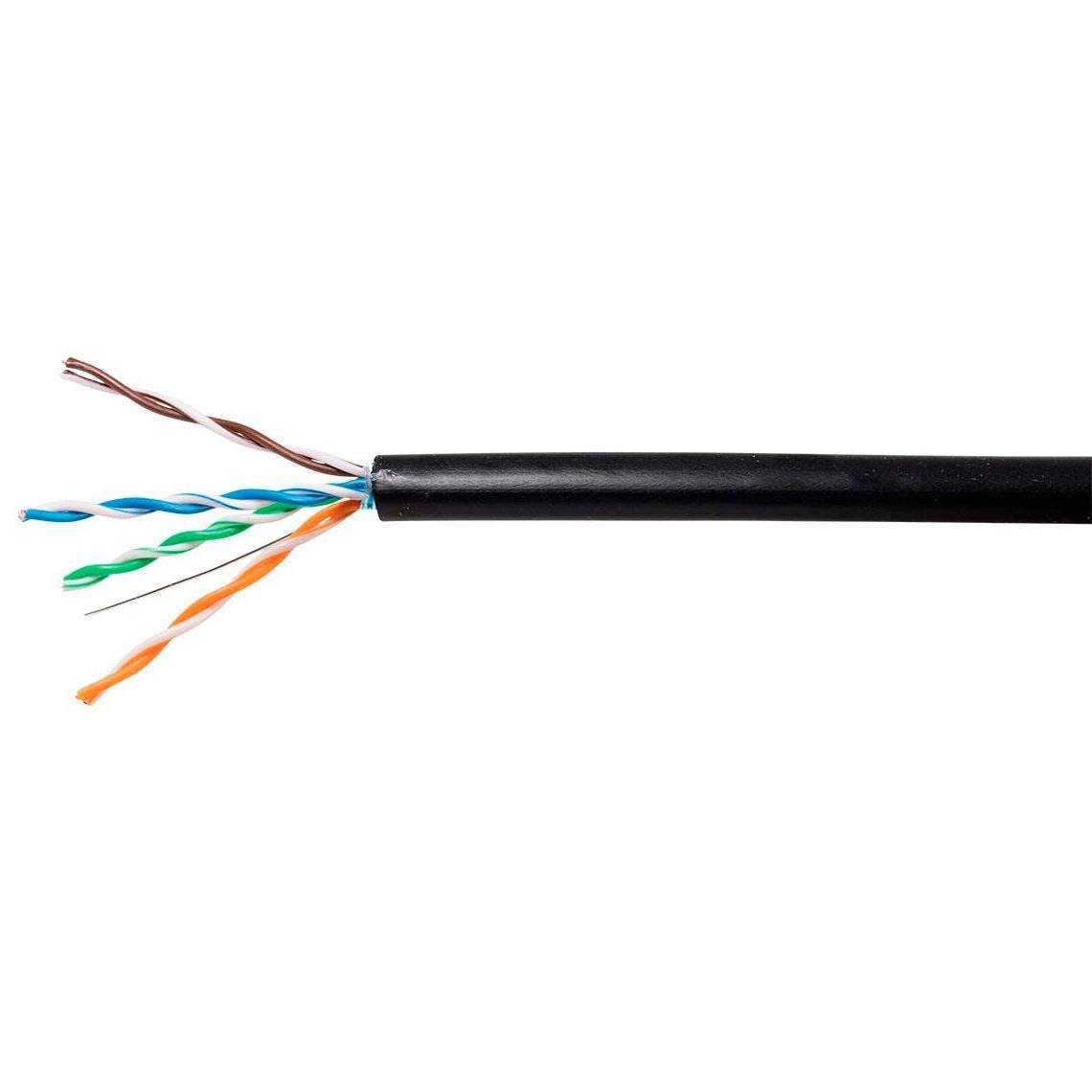1000ft Cat5e Bulk Bare Copper STP 24AWG Outdoor Direct Burial Solid Cable G568