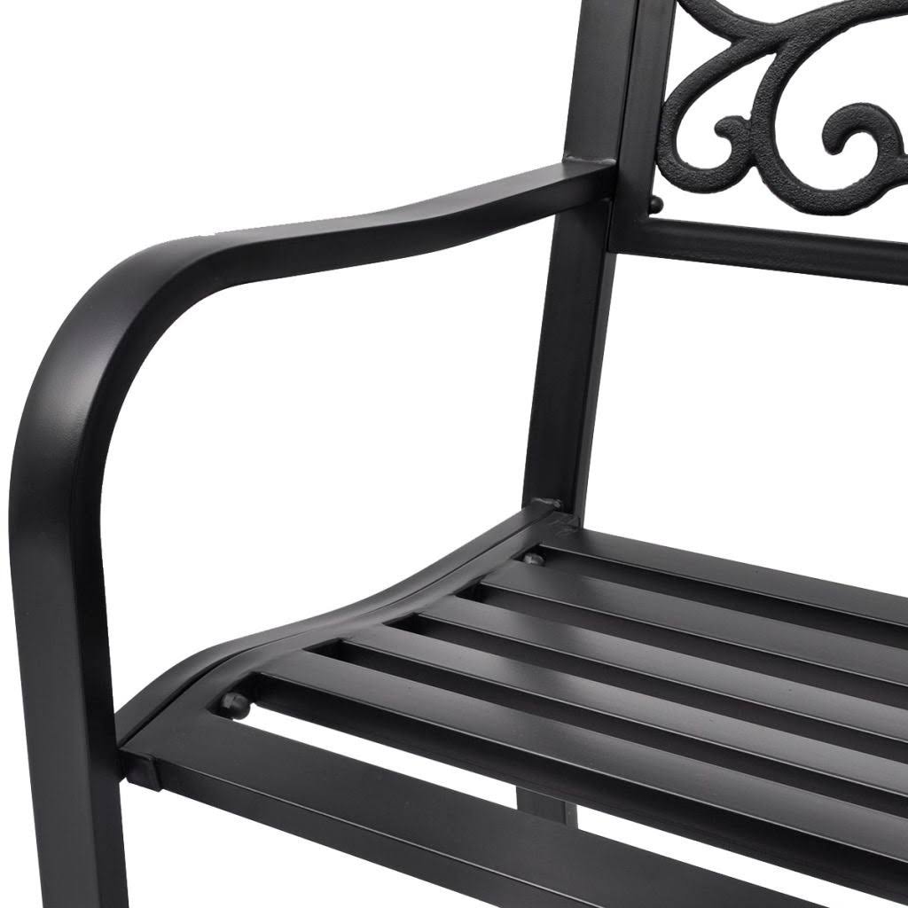 Black Cast Iron Garden Bench E55639