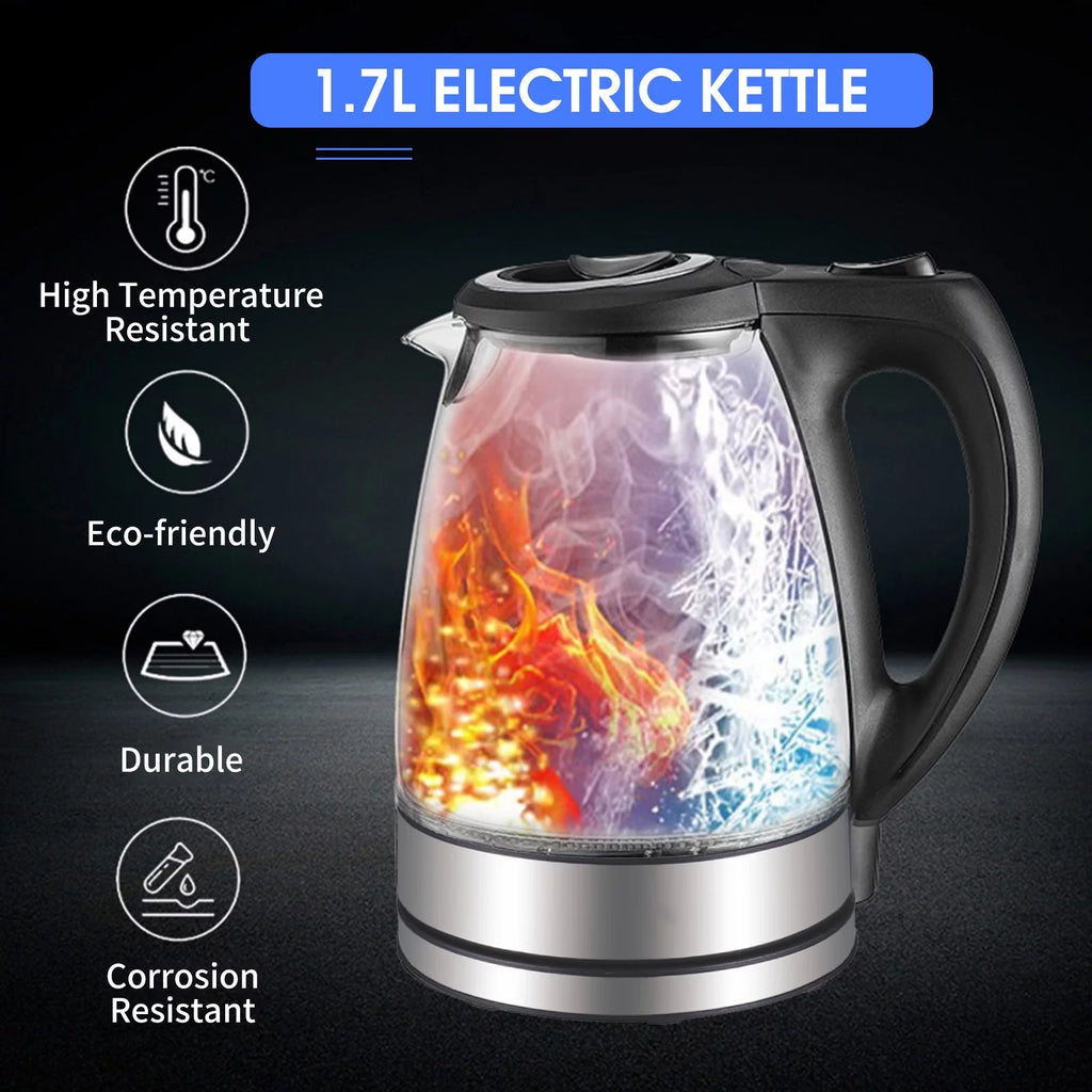 1.7L Glass Electric Kettle with Auto Shut-Off U8407