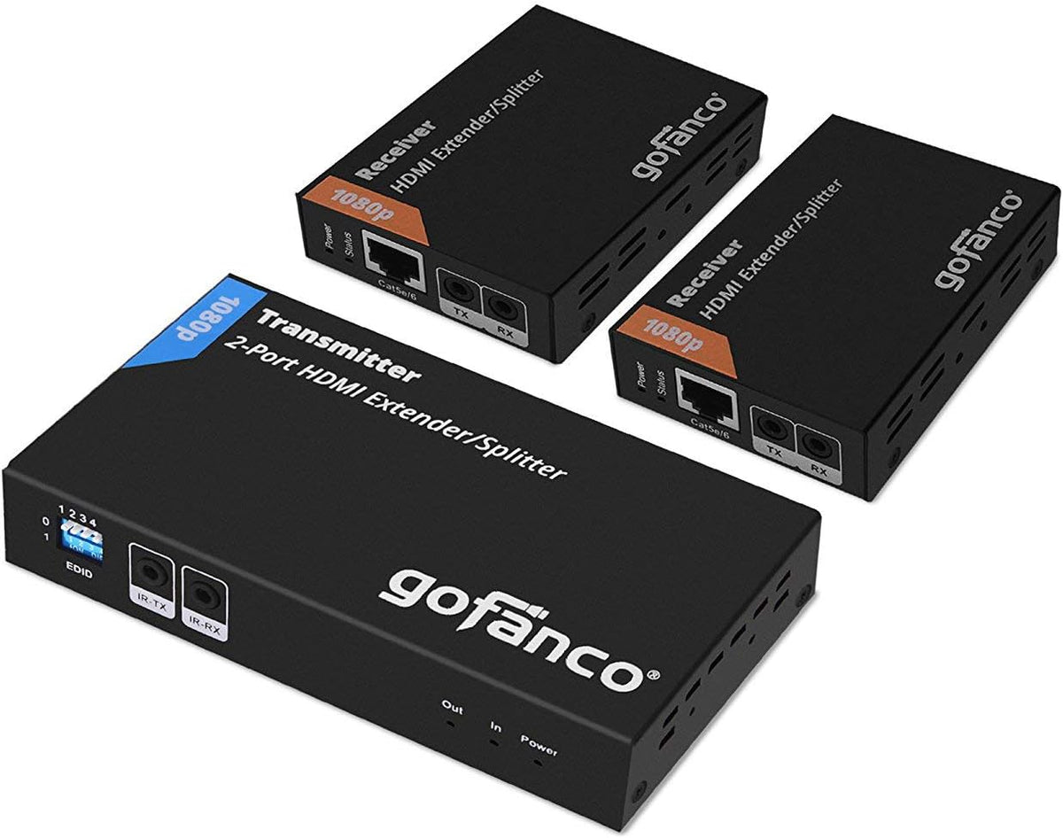 1x4 HDMI Extender Splitter 1080p Over Cat5e/Cat6/Cat7 Ethernet Cable B37969
