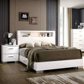 Queen Solid Wood Storage 2-Piece Panel Bed Set with USB Port G2160
