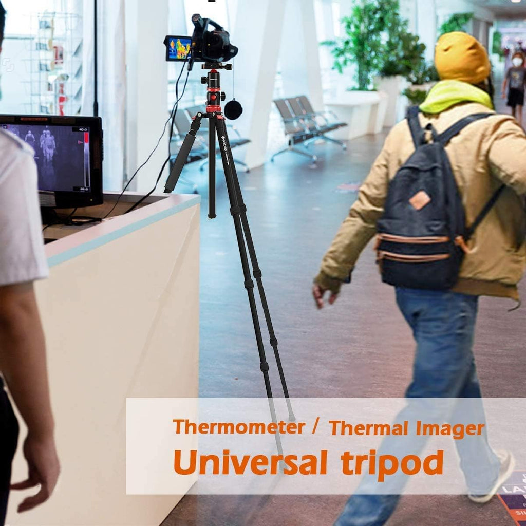 Aluminum Tripod with 360-Degree Ball Head and Rotatable Center Column, 75-Inch G249