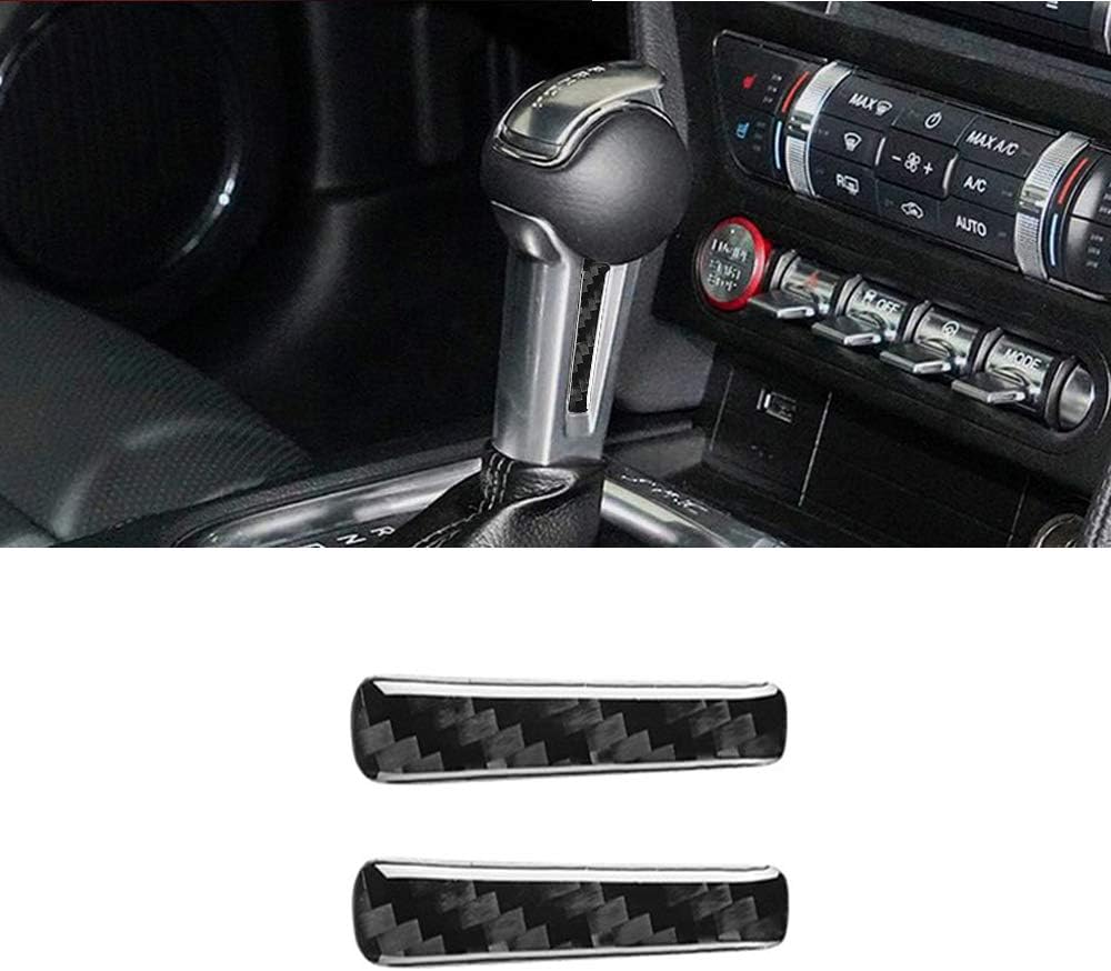Carbon Fiber Control Handle Trim Cover Accessories for Ford Mustang 2015-2021 (2PCS Black) E98392