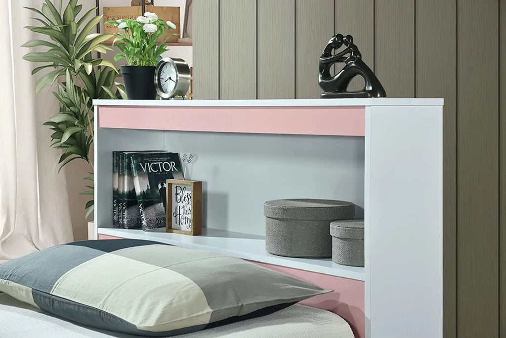 Twin-Size Captain Bed with 3-Drawers and Headboard in Mahogany S8513