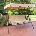 2 Person Adjustable Tilt Canopy Metal Swing Z571