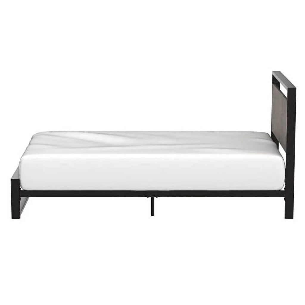 Modern Farmhouse Platform Bed Frame with Wood Panel Headboard Footboard O191