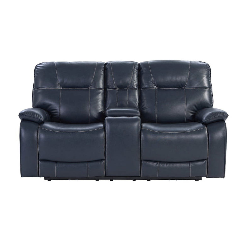 Admiral Blue Power Console Loveseat O71806