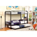 Black Twin Over Twin Bunk Bed Q1525