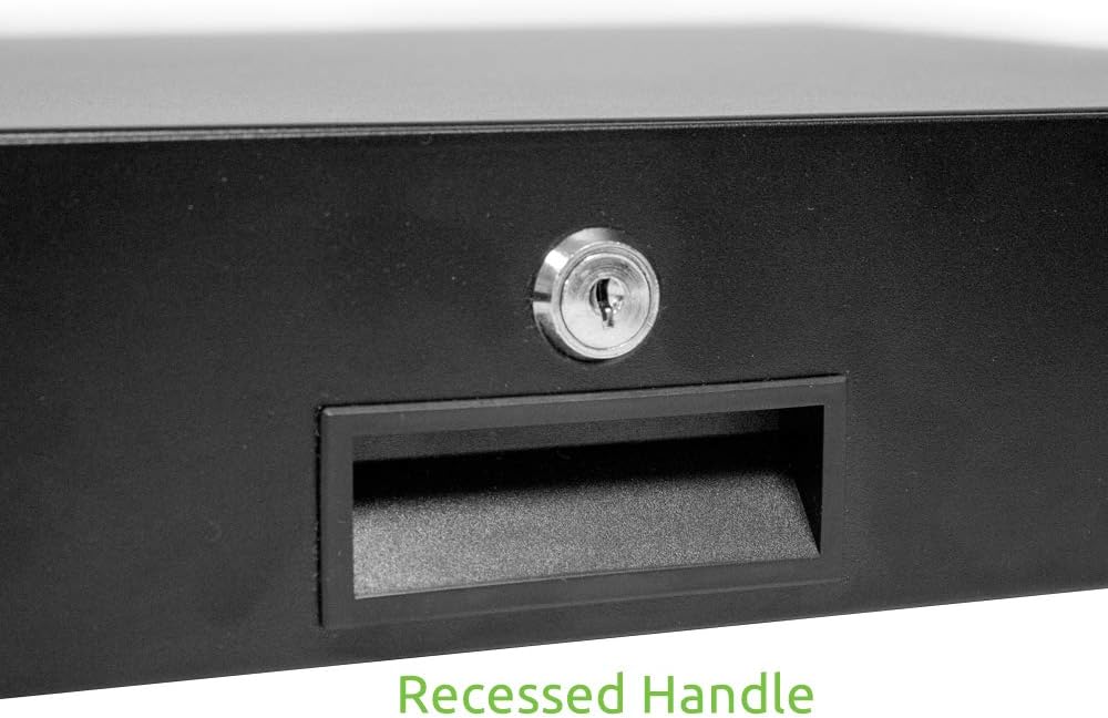 4U Black Rack Mount Drawer with Lock and Key A316