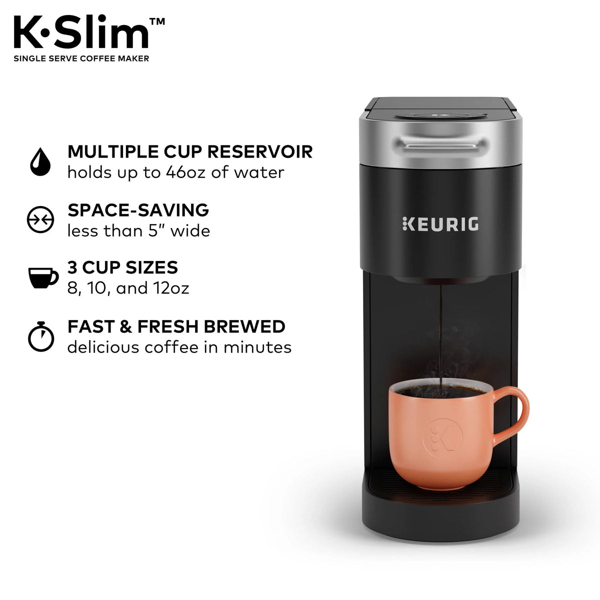 Black Single Serve K-Cup Pod Coffee Maker H83045