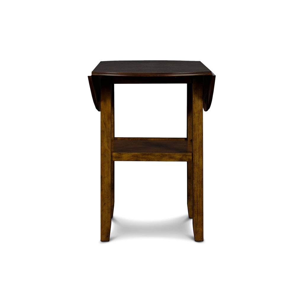 Brown 42x22 Counter Drop Leaf Table with 2 Chairs I318191