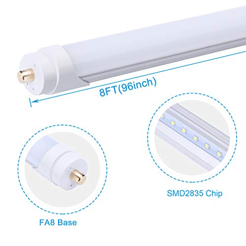 25-Pack 8ft 45W 5000K 4500LM Frosted LED Tube Y365505
