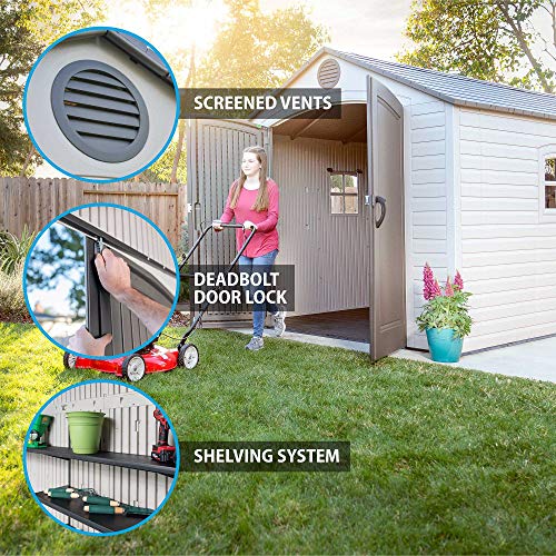 8 x 15 Ft. Outdoor Storage Shed, Desert Sand S70790