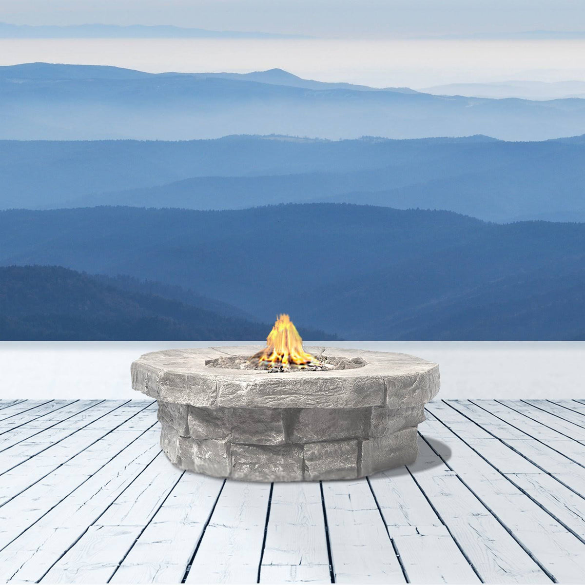 Cast Stone Propane Fire Pit Table E680
