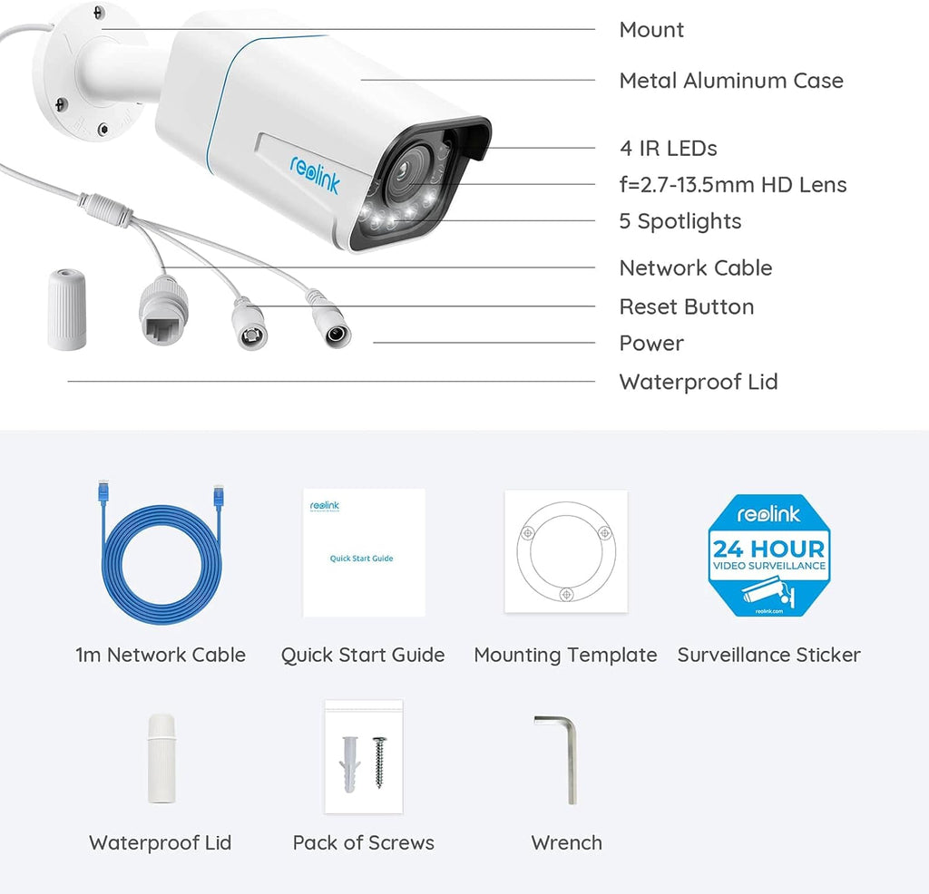 4K PoE Security Outdoor IP Camera with 5X Optical Zoom J253659