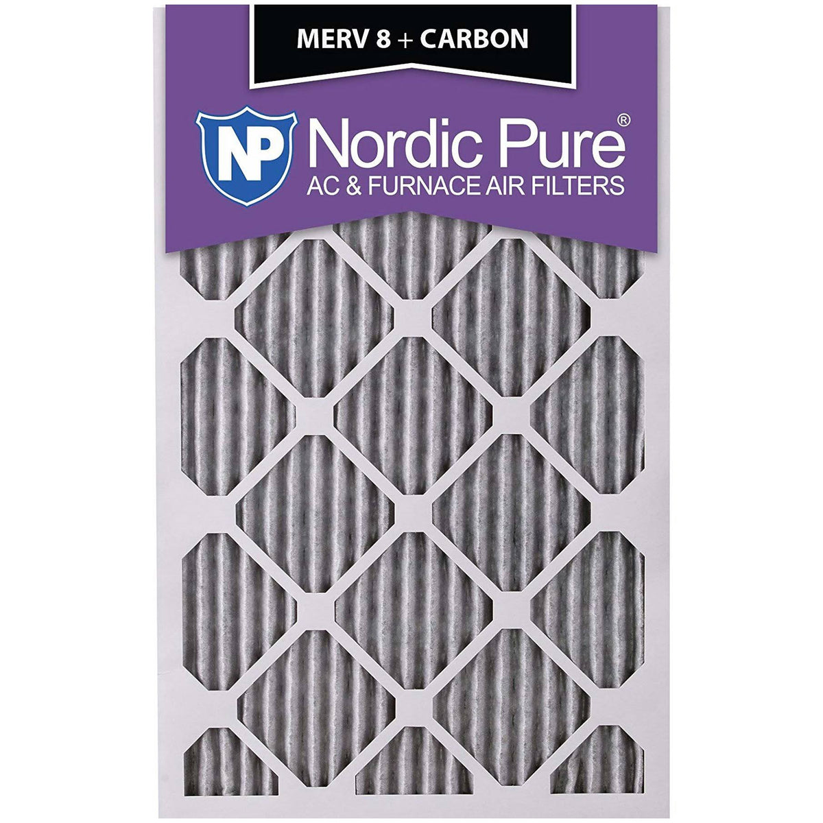 16x25x2 MERV 8 Pleated Carbon Air Filters 3 Pack U457452