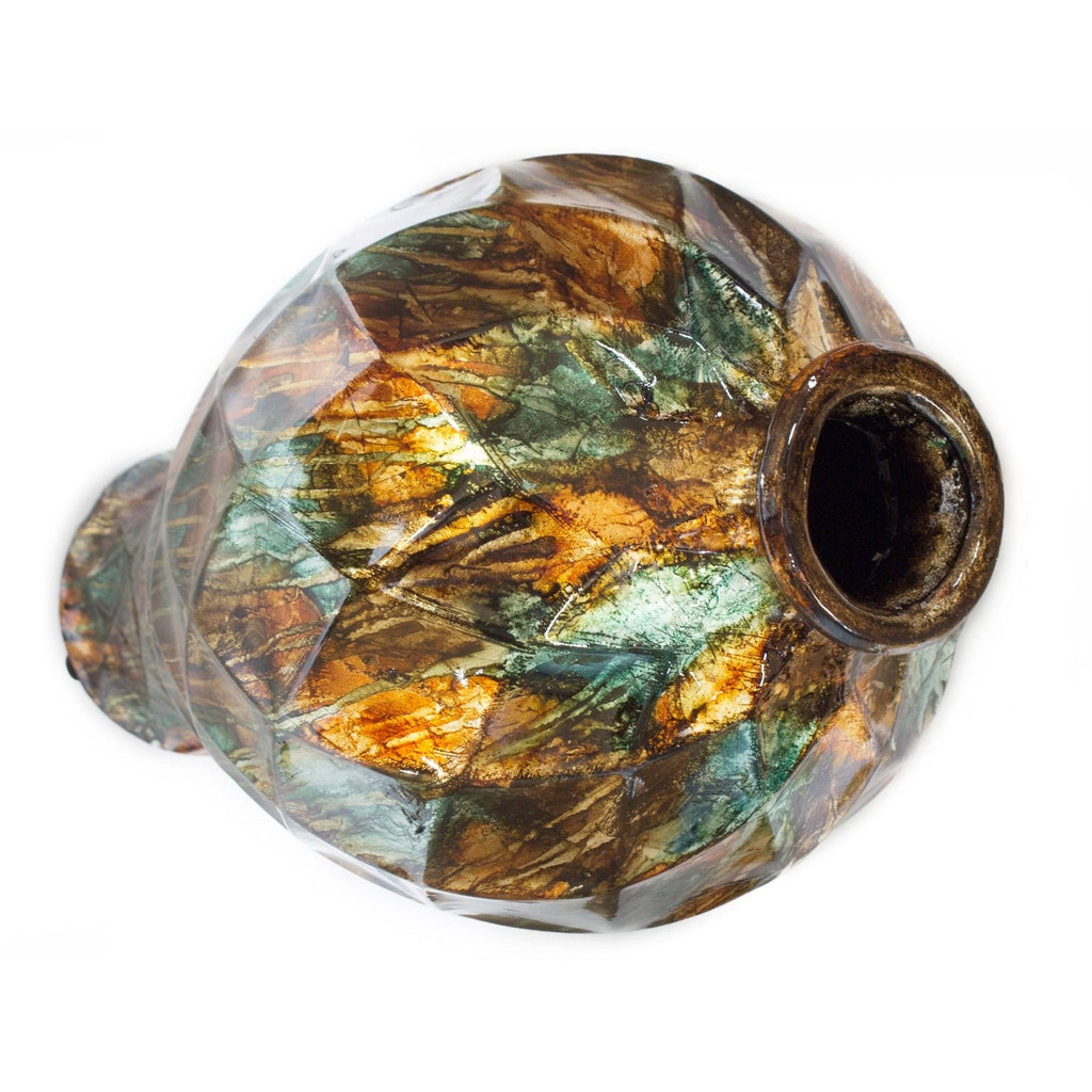 20 in. Gold Copper & Brown Floor Vase K46286