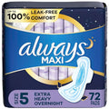 20 Count Heavy Overnight Maxi Pads with Wings F518