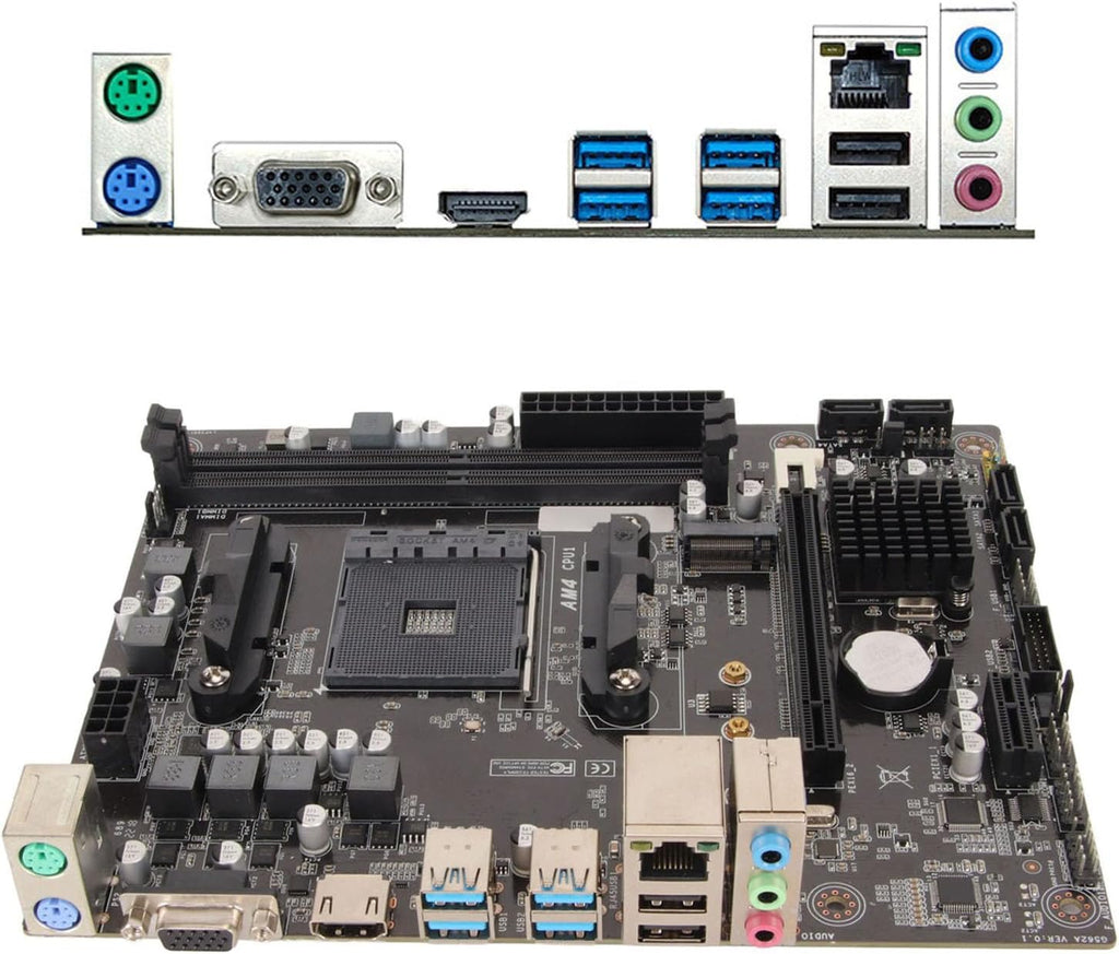 AMD A520 M ATX Motherboard, AM4 M.2 NVME USB3.0 Dual Channel DDR4 Memory PCIe X16 SATA 6Gbs Desktop Motherboard T38563
