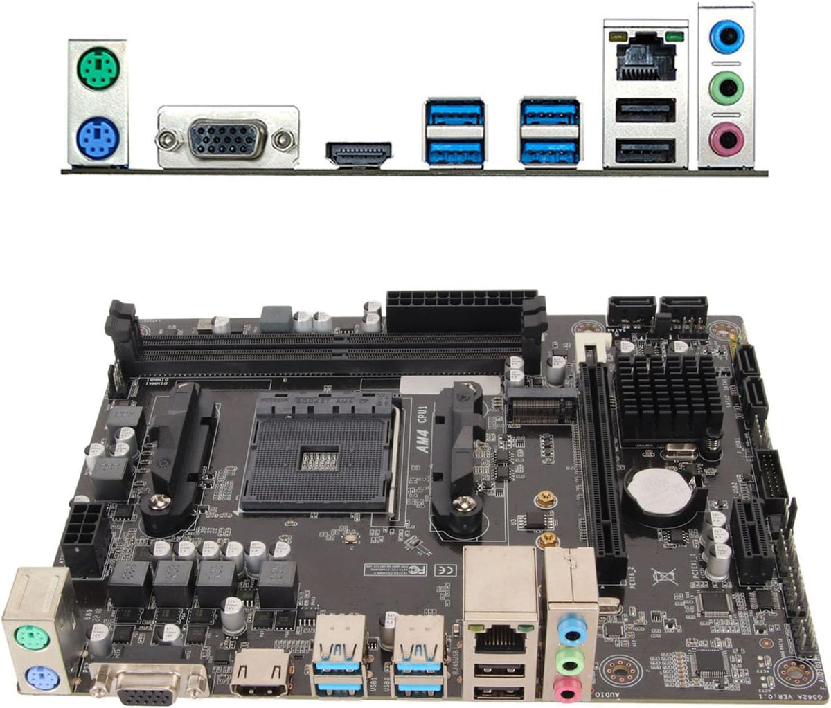 AMD A520 M ATX Motherboard, AM4 M.2 NVME USB3.0 Dual Channel DDR4 Memory PCIe X16 SATA 6Gbs Desktop Motherboard T38563