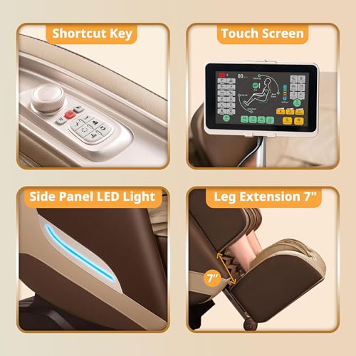 3D Massage Chair Full Body Zero Gravity Shiatsu Recliner with Heating SL Track C6084