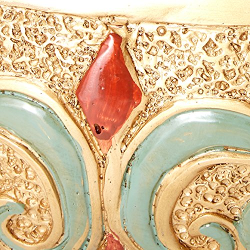 Three Heads of Tutankhamen Egyptian Coffee Cocktail Table, 31 Inch F2102