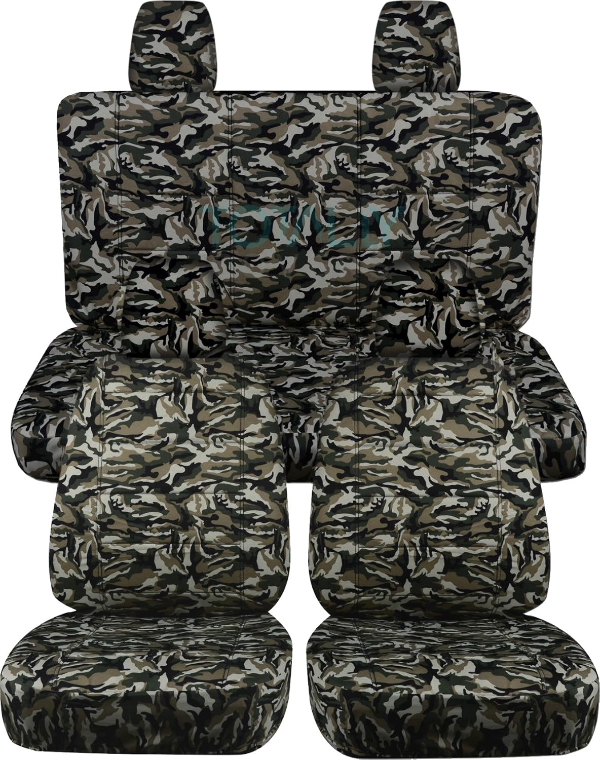 Camouflage Seat Covers Full Set Front & Rear U591