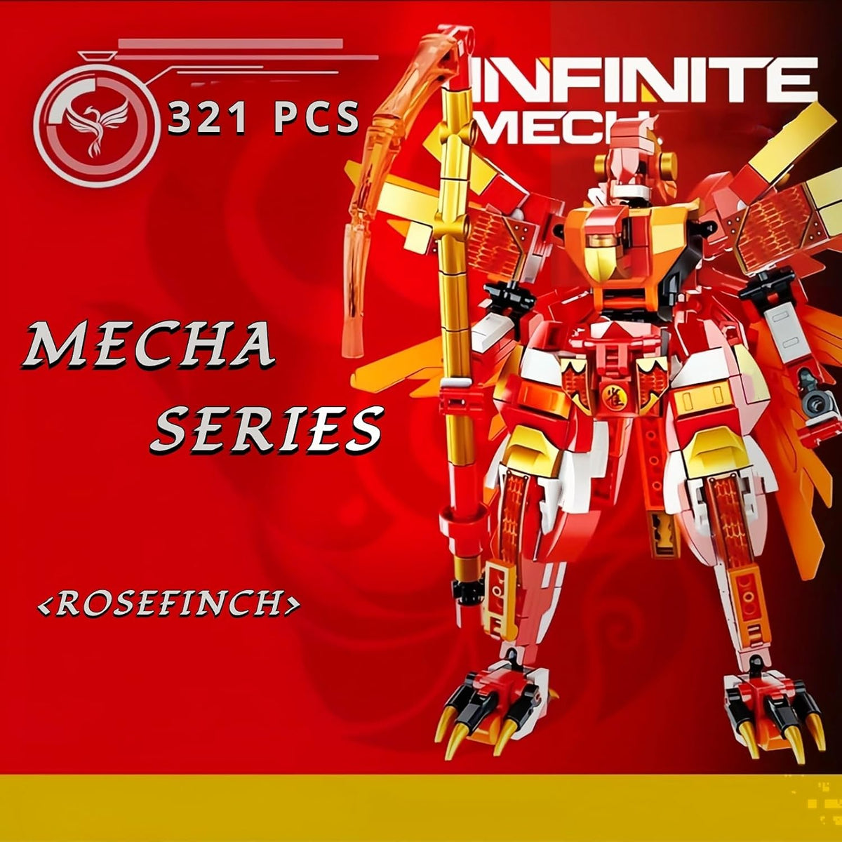 Red Ninja Figure Toy Building Blocks Set D855
