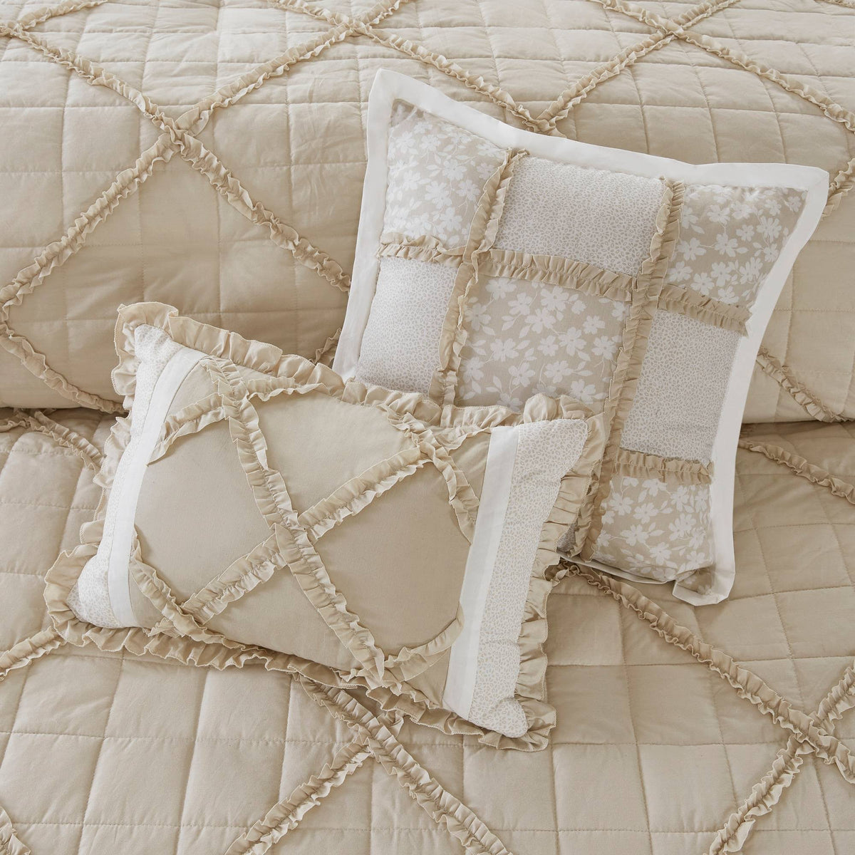 9 Piece Cotton Percale Queen Duvet Cover Set I6829