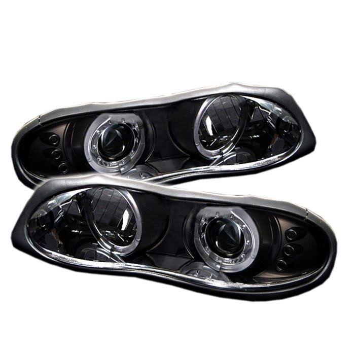 Black LED Halo Projector Headlights O7819